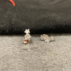 Silver ear studs